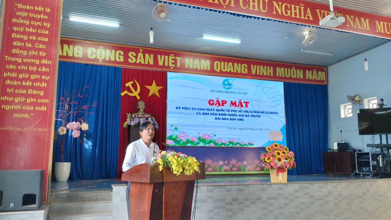 HỘI LIÊN HIỆP PHỤ NỮ PHƯỜNG TÂN LỢI TỔ CHỨC GẶP MẶT NHÂN DỊP KỶ NIỆM 114 NĂM NGÀY QUỐC TẾ PHỤ NỮ 8/3.