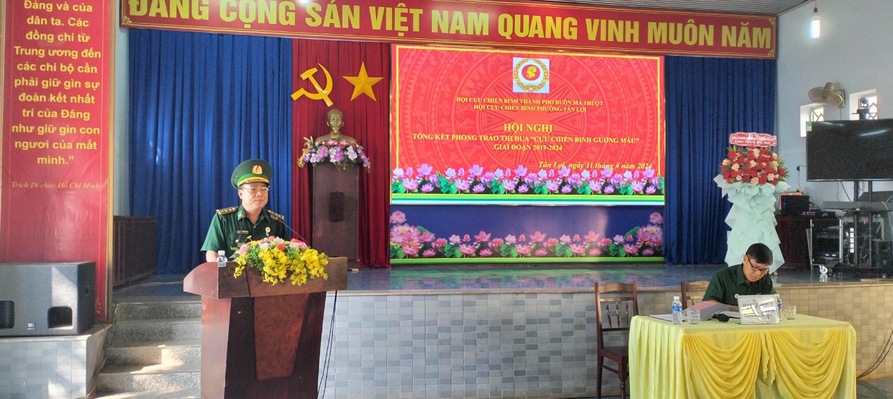 HỘI CỰU CHIẾN BINH PHƯỜNG TÂN LỢI TỔNG KẾT PHONG TRÀO THI ĐUA  “CỰU CHIẾN BINH GƯƠNG MẪU” GIAI ĐOẠN 2019-2024 