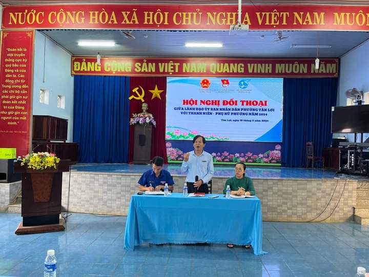 UBND PHƯỜNG TÂN LỢI TỔ CHỨC ĐỐI THOẠI VỚI THANH NIÊN TRÊN ĐỊA BÀN PHƯỜNG